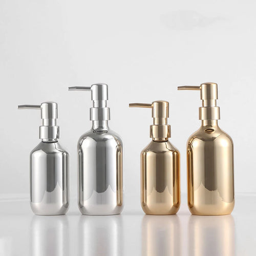distributeur de savon désinfectant argent rechargeable 300 à 500 ml