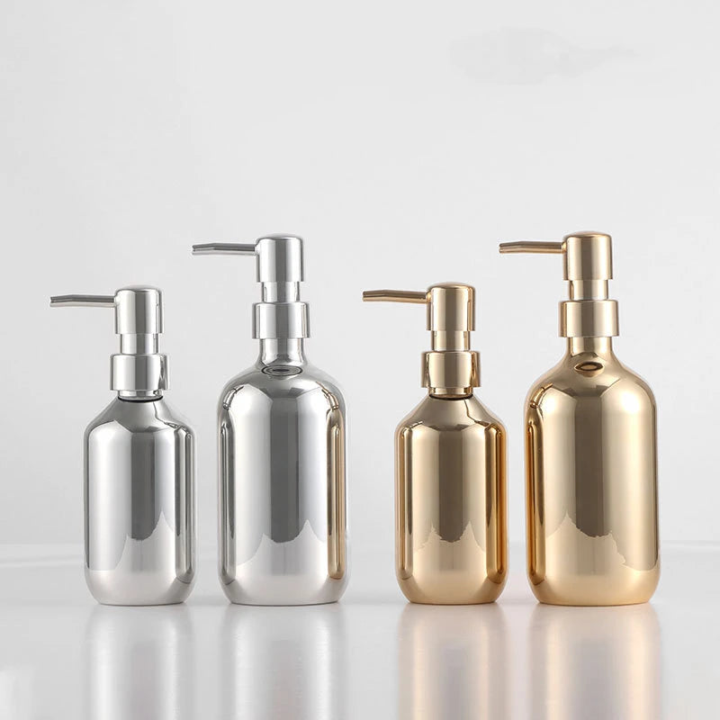 distributeur de savon désinfectant argent rechargeable 300 à 500 ml - vue 3 sur 14