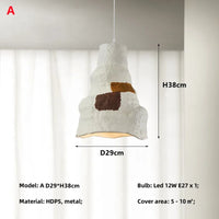 Nordique Wabi Sabi E27 Restaurant Suspension Lustres Lustre Salon Éclairage Designer Moderne Café Bar LED Décor Lampes Suspendues