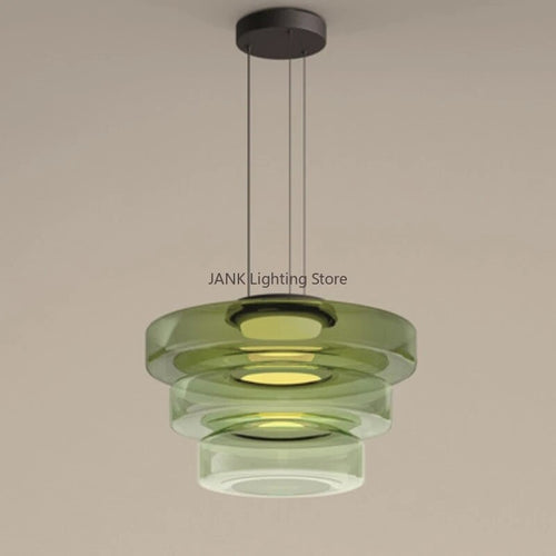 Minimalistischer italienischer Glas-Kronleuchter