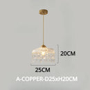 suspension en verre moderne design rétro pour décoration intérieure luxe