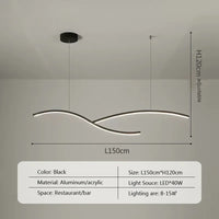 Acrylic-Pendelleuchte hyperbolisch modernes Design dekorativ