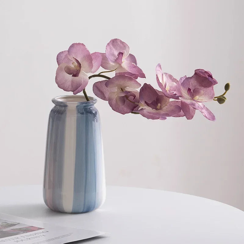 vase en céramique peint à la main pour fleurs séchées et fraîches - vue 5 sur 12