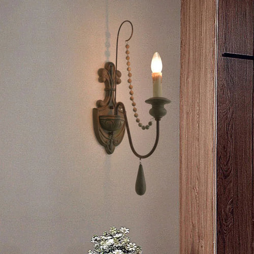 applique murale rétro en bois style campagnard américain décoratif