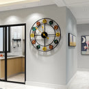 horloge murale ronde européenne de luxe créative et légère