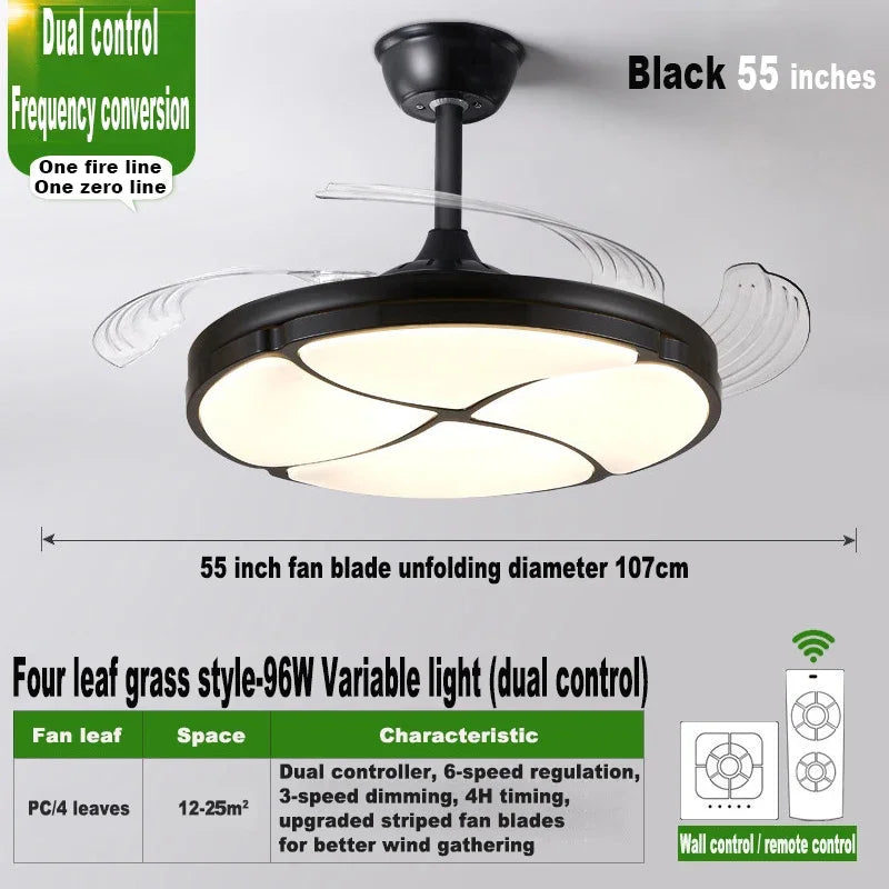 Moderner, leiser Deckenventilator mit integrierter LED-Leuchte - vue 8 sur 12