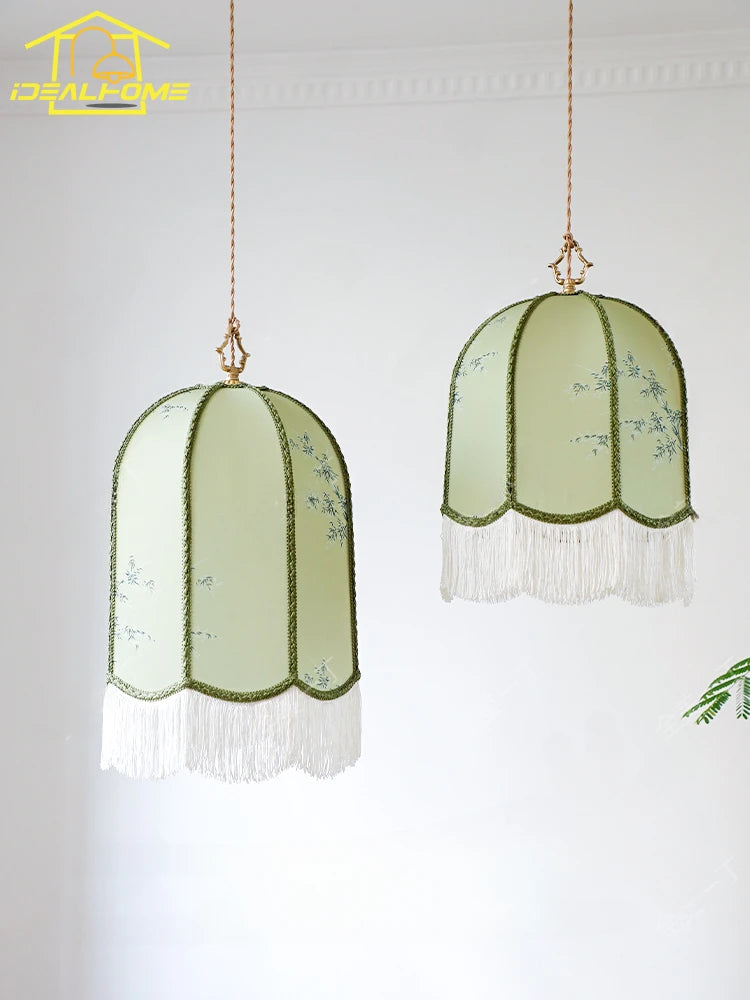 suspension en tissu avec pampilles pour ambiance décorative - vue 5 sur 11