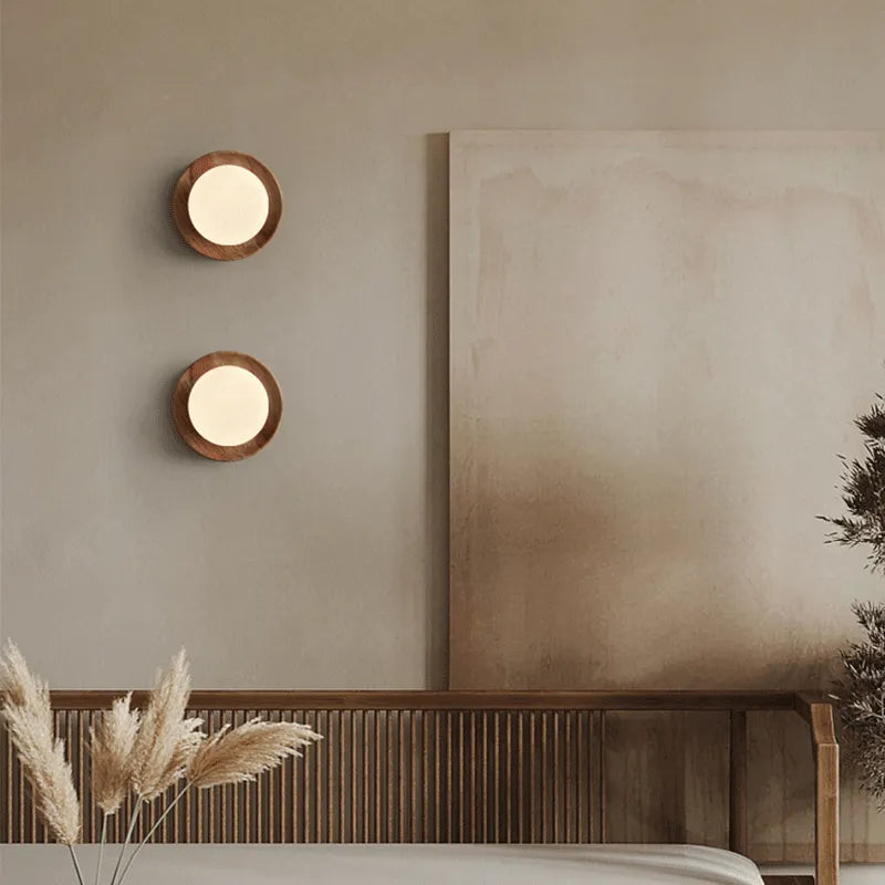 Applique murale Intérieur nordique rétro crème tête de lit LED - vue 3 sur 7