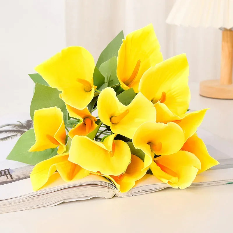 bouquet de lys calla artificiels pour décoration d'événements festifs - vue 4 sur 12