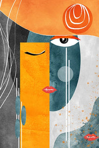 peintures abstraites avec personnages modernes pour décoration intérieure