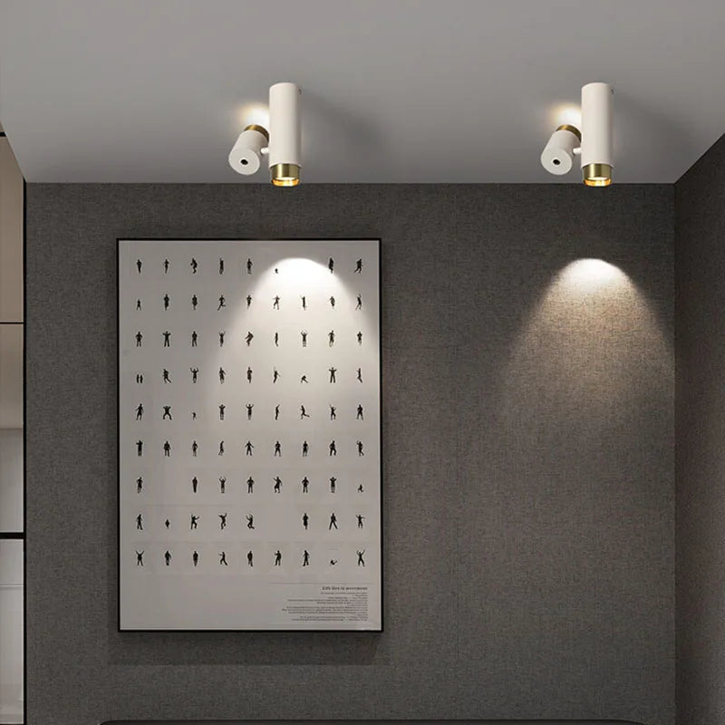 plafonnier led rotatif décoration atmosphère deux leds - vue 2 sur 8