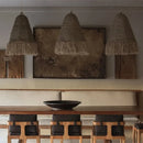 Pendelleuchte aus Rattan im Retro-Stil Wabi Sabi für die Innendekoration