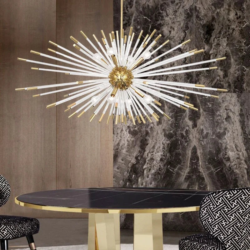 Lustre LED en cristal design moderne décoratif de luxe - vue 5 sur 12