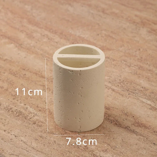 accessoires de salle de bain en grès pour rangement et décoration