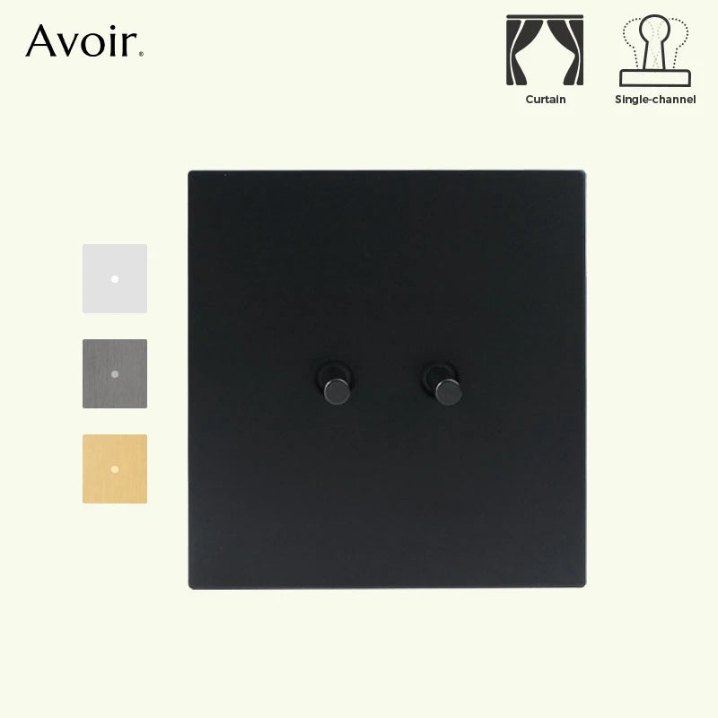 Interrupteur simple 1 voie en acier gris foncé brossé