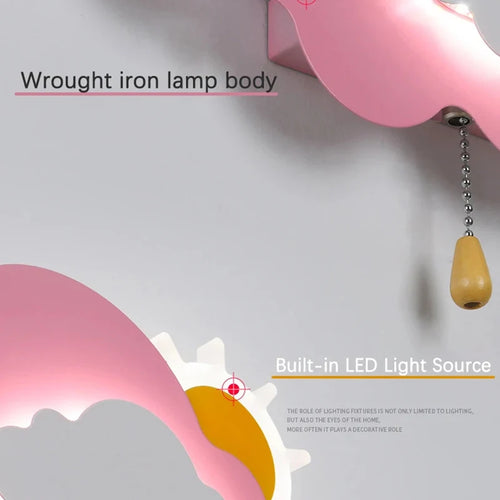 Moderne Wandleuchte in Wolkenform für das Kinderzimmer – Minimalistische Nachttischlampe - vue 7 sur 9