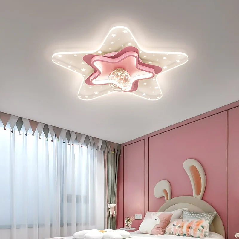 Nordische Deckenleuchte Sternenhimmel für Kinderzimmer romantisch und warm - vue 3 sur 11