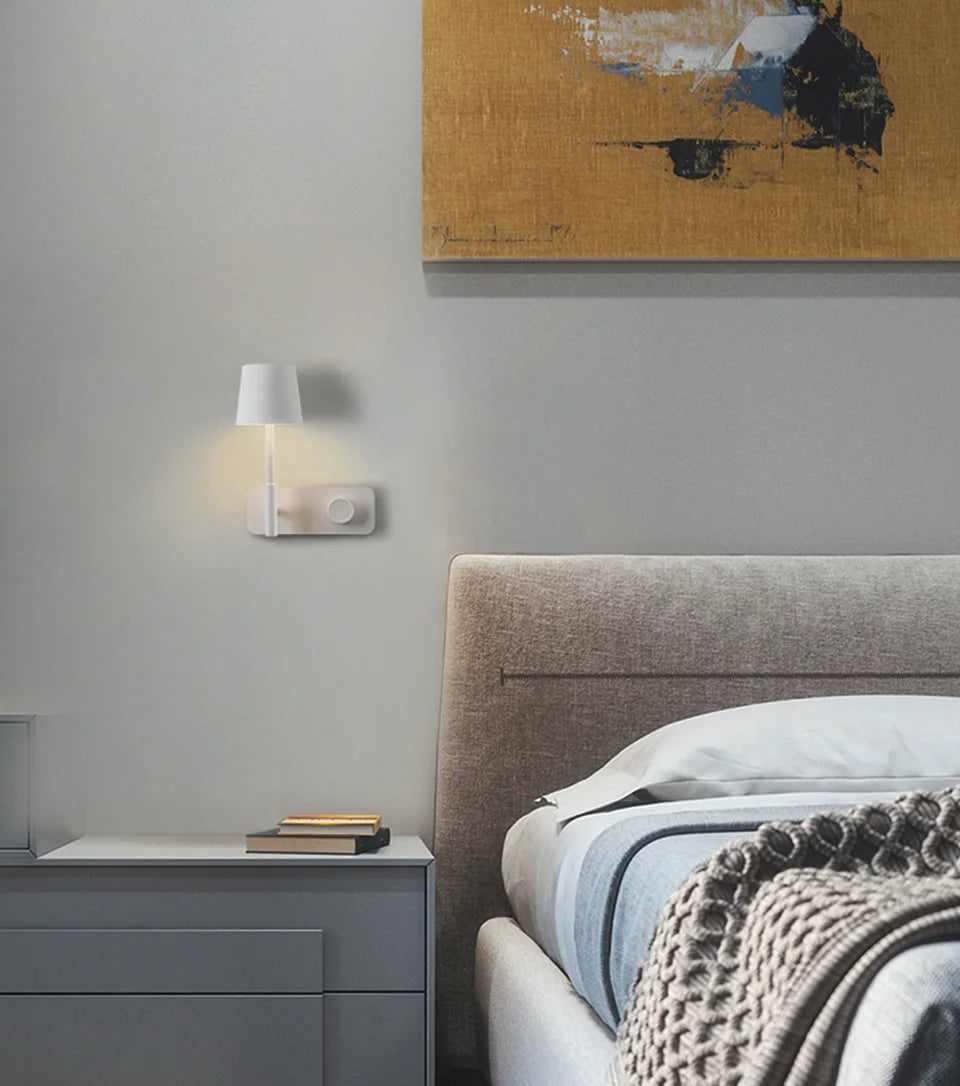 Nordische Wandleuchte mit Schalter und USB-Anschluss - vue 3 sur 6