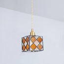 Deckenleuchte Cube im Tiffany-Stil aus Buntglas für stilvolle Inneneinrichtung
