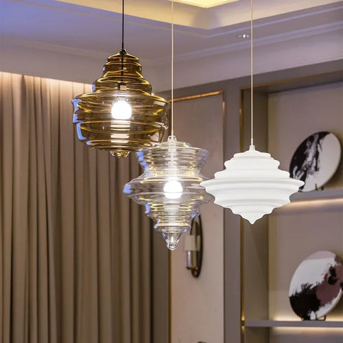 lustre nordique en verre pour un éclairage décoratif élégant