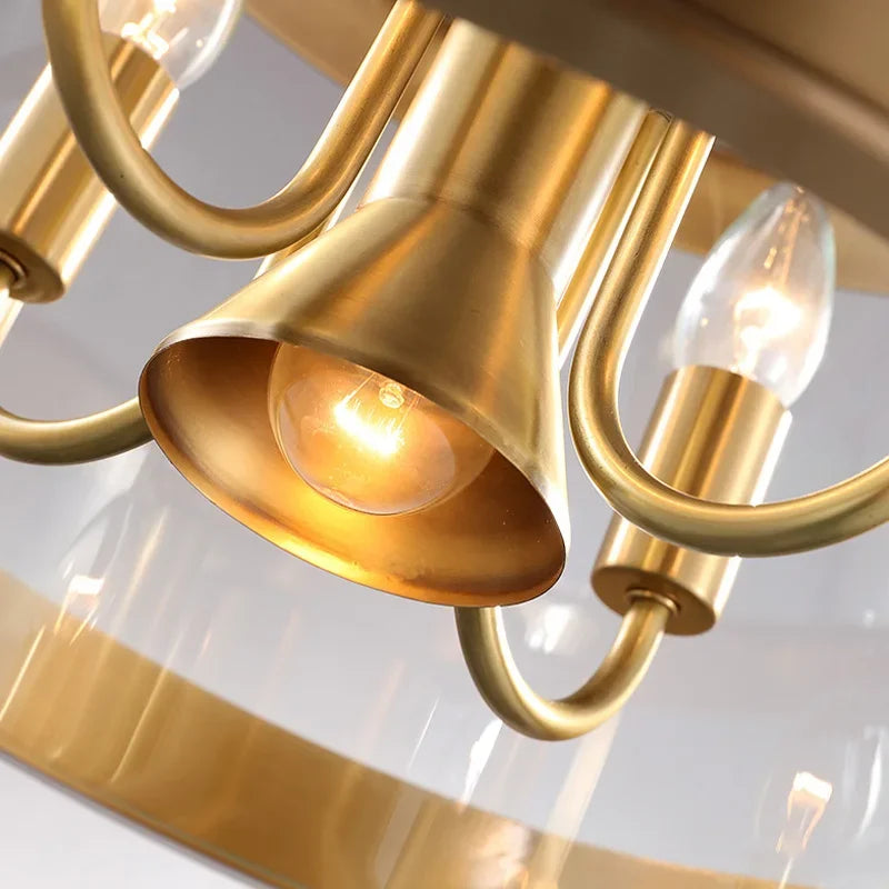 lustre moderne en cuivre style européen luxueux pour intérieur - vue 7 sur 7