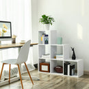VASAGLE Stair Shelf, Bookcase, Step Shelf, Standing Shelf, with 6 Cubes, Ladder Shelf, Room Divider, Cube Shelf