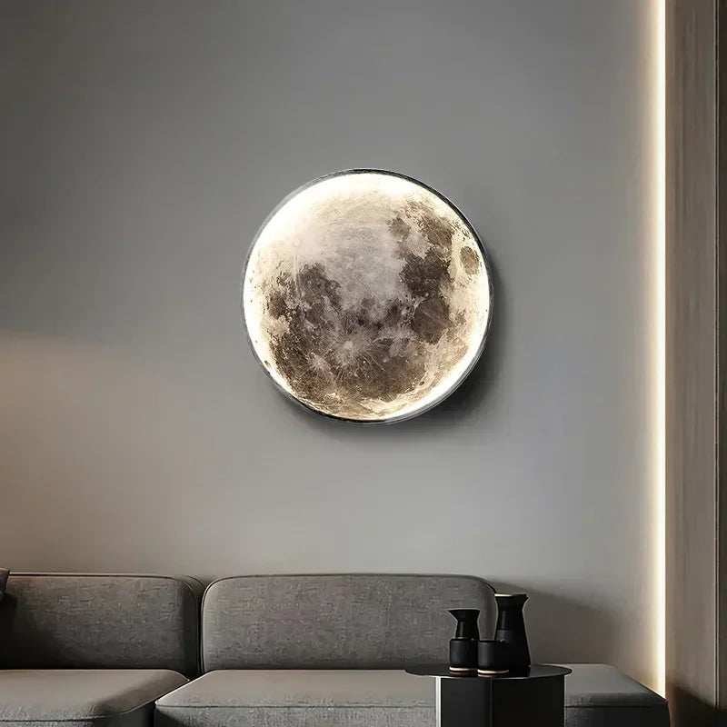 Applique murale led créative en forme de lune pour décoration intérieure - vue 5 sur 20