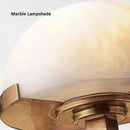 applique murale vintage double demi boule led marbre