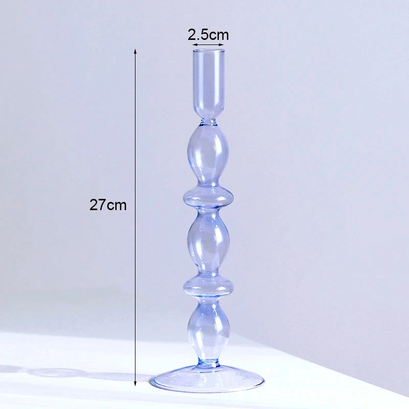 bougeoir en verre européen pour décoration et mariage - vue 19 sur 30