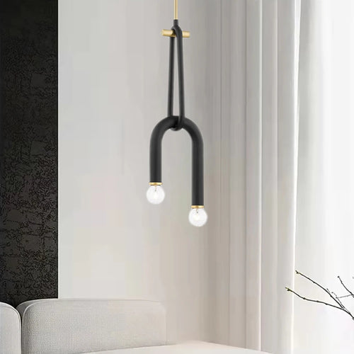 lustre créatif à deux ampoules hauteur réglable