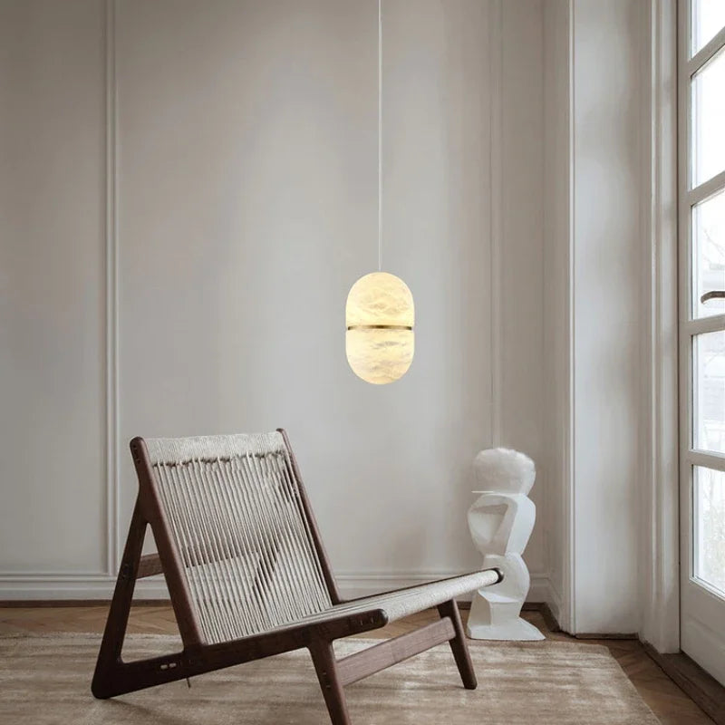 lustre moderne en marbre pour décoration d'intérieur suspendue - vue 4 sur 7