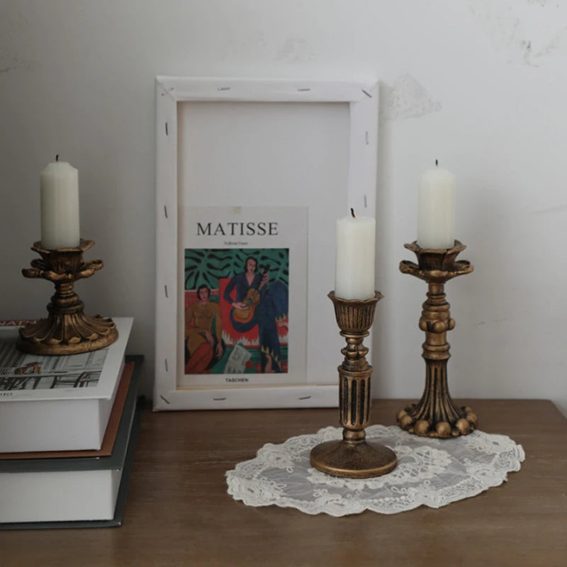 bougeoirs en métal pour décoration de mariage et événements - vue 3 sur 9
