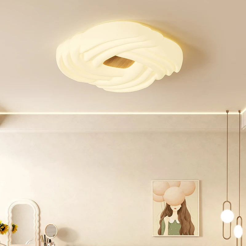 plafonnier intérieur led moderne style crème pour chambre enfant - vue 3 sur 8