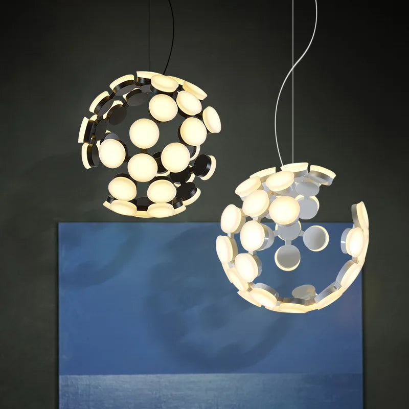 Danish Designer Big Globle Pendant Lamp Modern Suspension Hanging Light for Living Room - vue 2 sur 8