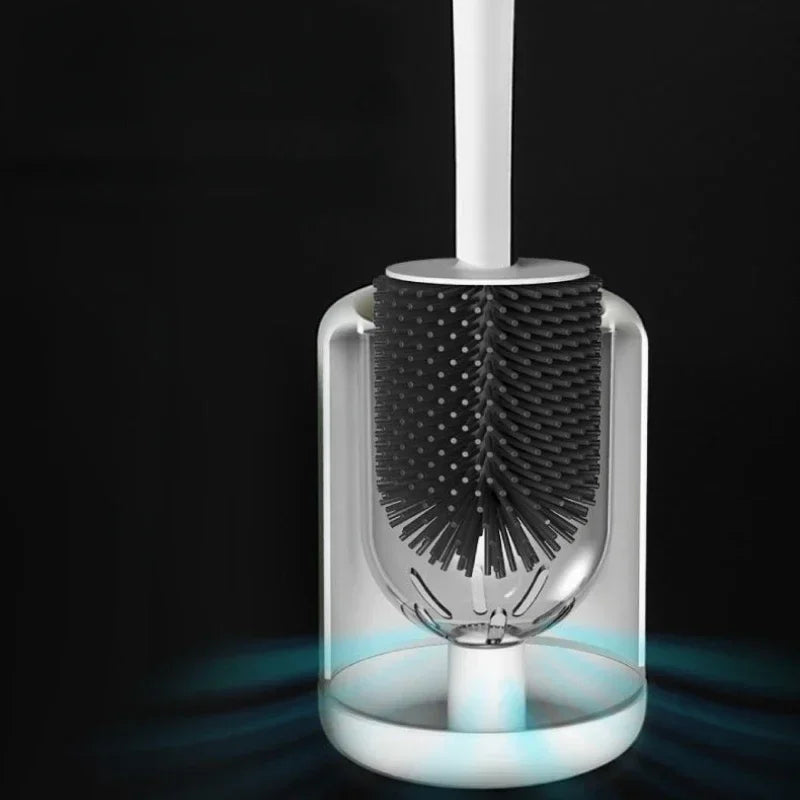 brosse suspendue en silicone avec long manche et support de séchage rapide - vue 3 sur 7