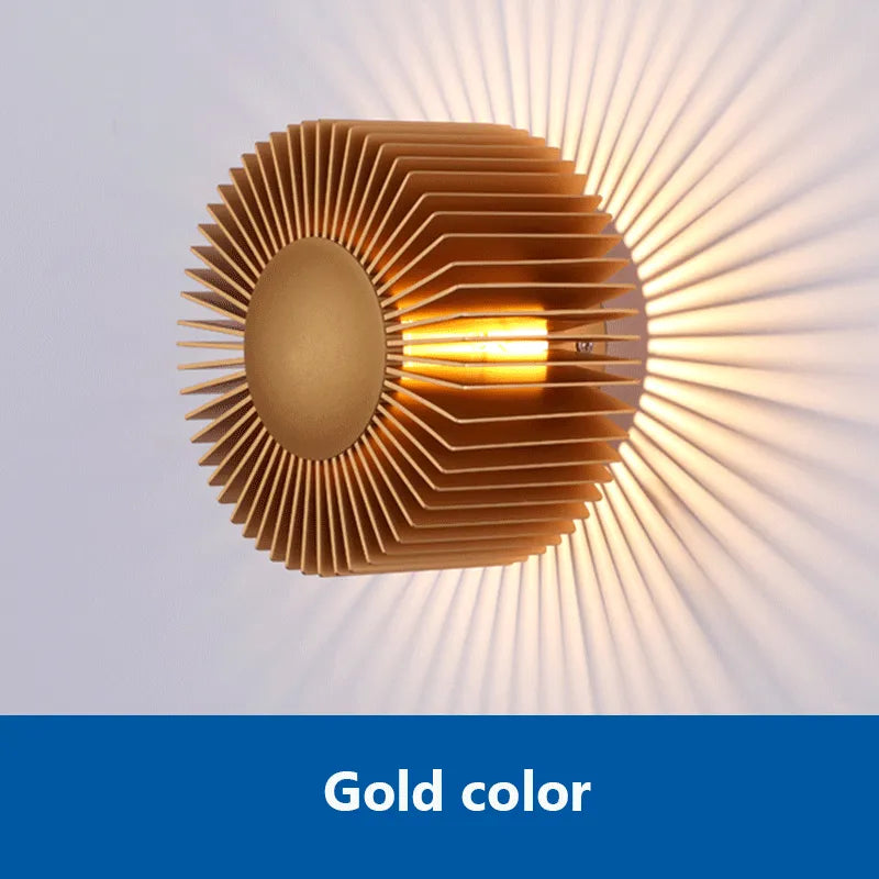 Moderne Wandleuchte Aluminium Schwarz Roségold - vue 6 sur 8
