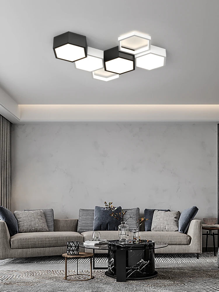 plafonnier design en nid dabeille pour intérieur créatif - vue 5 sur 18
