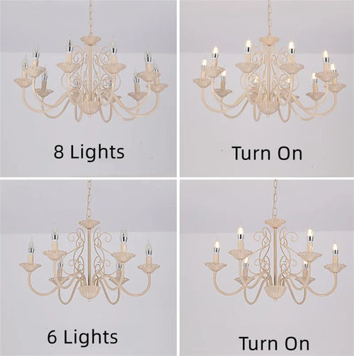 lustre rétro en fer forgé style campagnard américain pour décoration intérieure