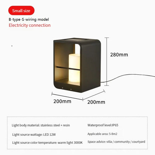 Wasserdichte LED-Solarleuchte für Garten und Hof - vue 21 sur 21