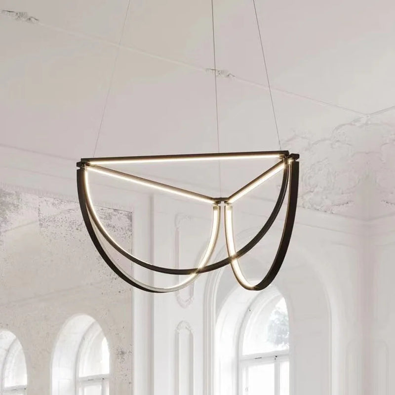 lustre led géométrique postmoderne à intensité variable tendance