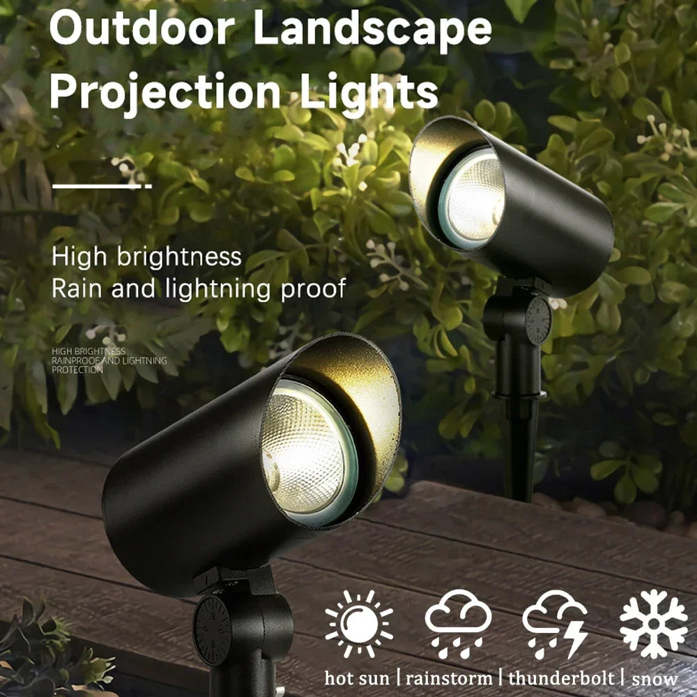spots led extérieurs étanches pour éclairage de jardin et arbres - vue 2 sur 10