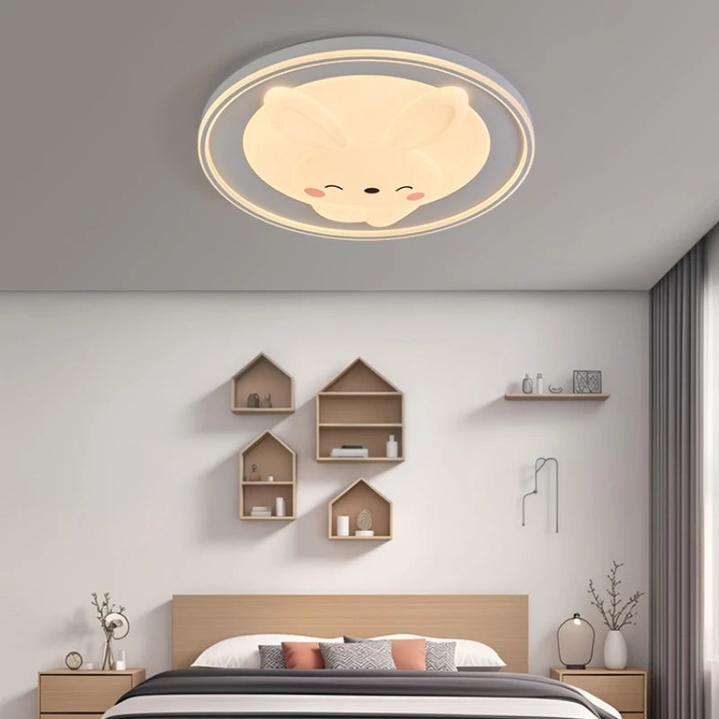 plafonnier lapin dessin animé pour décoration chambre enfants - vue 6 sur 9