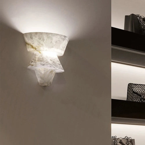 Wandleuchte aus natürlichem Marmor im modernen, minimalistischen Stil mit LED - vue 3 sur 8