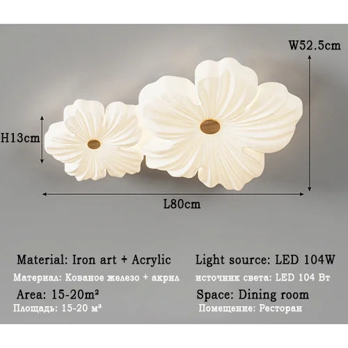 Moderner LED-Deckenleuchte in Blumenform für stilvolle Innendekoration - vue 12 sur 12