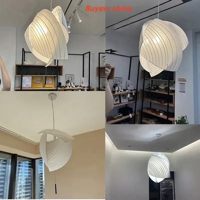 lustre design italien moderne en tissu pour décoration intérieure - vue 6 sur 11