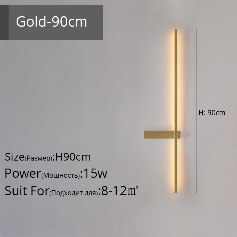 Minimalistische LED-Wandleuchte aus Aluminium für Innenbeleuchtung