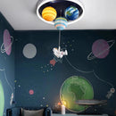 SANDYHA LED-Deckenleuchte Astronaut Planet für Kinder