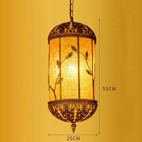 lustre suspendu asiatique décoratif pour intérieur bohème - vue 9 sur 18