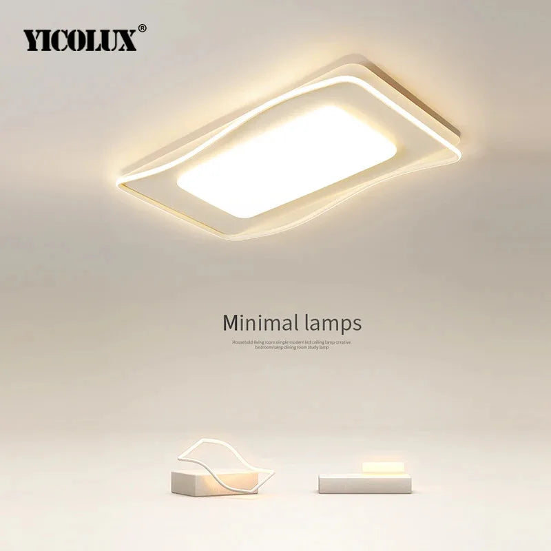 lustre led moderne éclairage intérieur lampe circulaire carrée - vue 6 sur 16