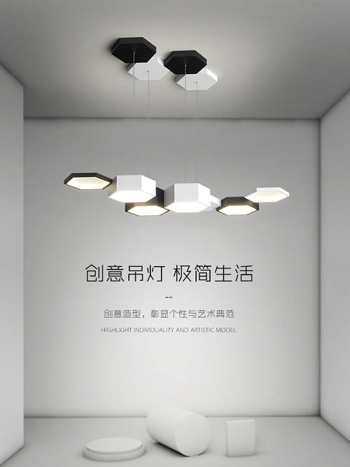 lampe de salon minimaliste moderne lampes géométriques créatives de styliste